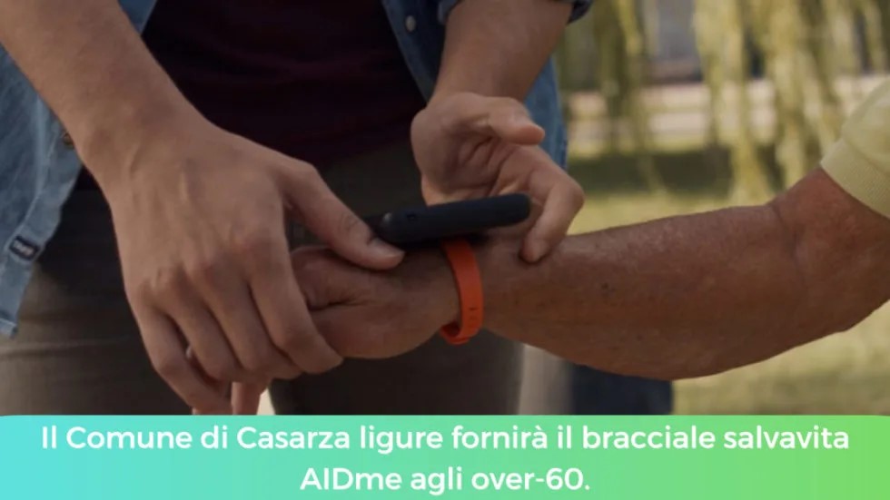 Il Comune di Casarza ligure fornirà il bracciale salvavita AIDme agli over-60