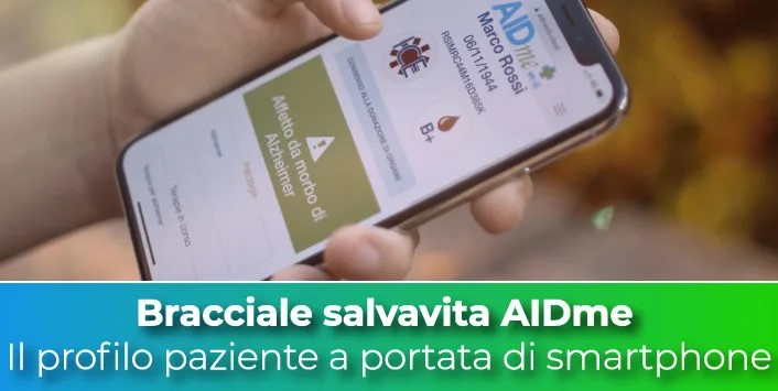 Bracciale salvavita AIDme: il profilo paziente a portata di smartphone